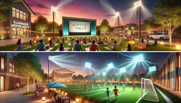 Adaptive outdoor lighting drawing